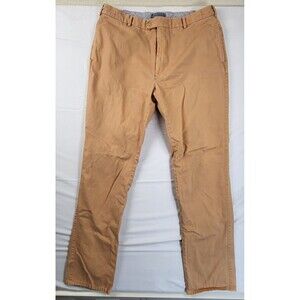 Peter Millar Pants Mens 38 Peach/Salmon Pima Cotton Chino Flat Front Golf